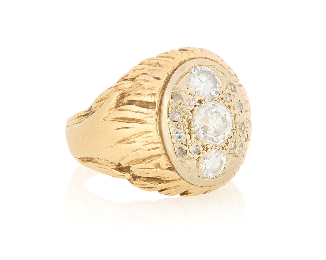 A 14K Gold and Diamond Ring (1 of 2)