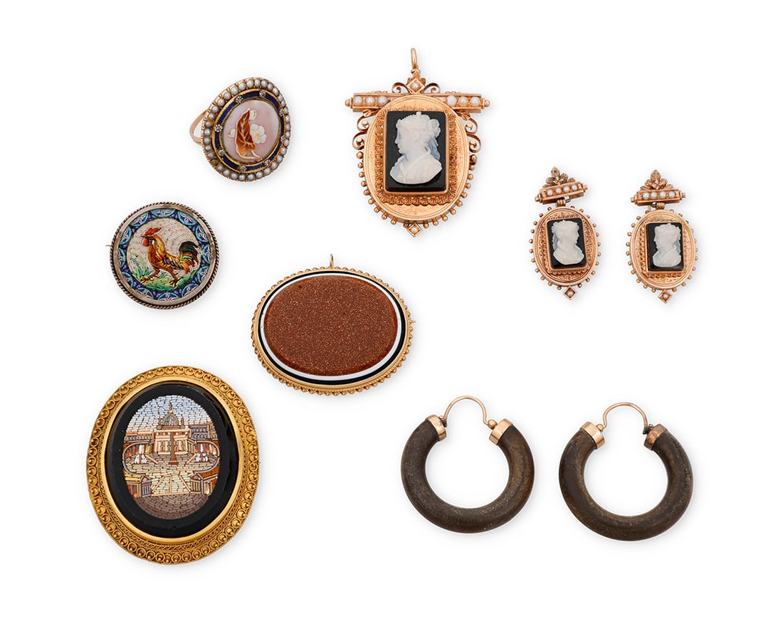 A Group of Victorian Gold and Silver Jewelry (1 of 2)
