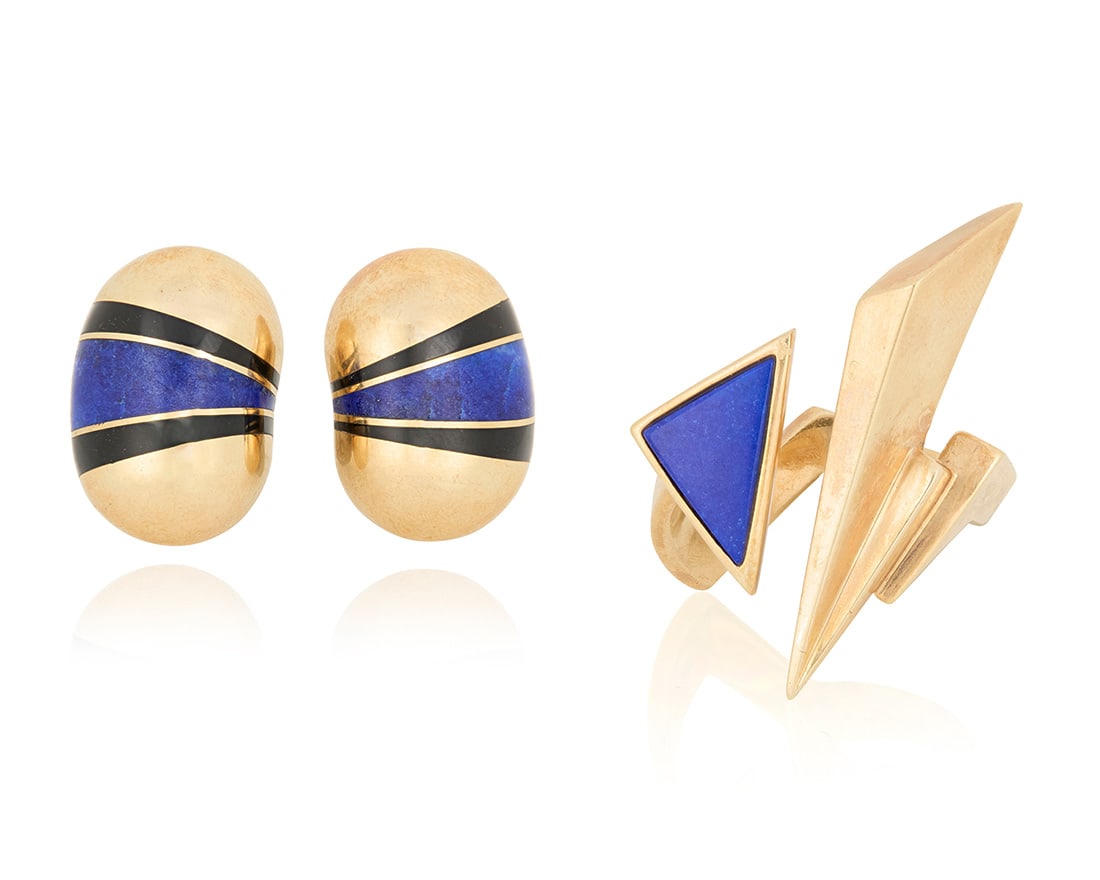 A Group of 14K Gold, Lapis Lazuli and Onyx Jewelry (1 of 4)