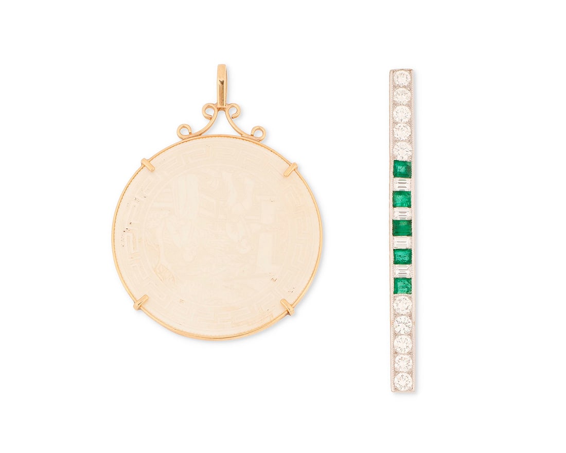 Two Gold and Gem-Set Pendants (1 of 2)