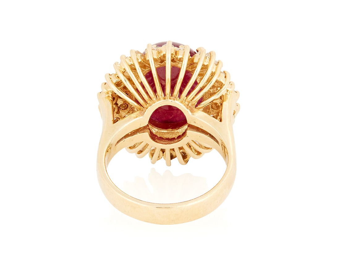 A 14K Gold, Ruby and Diamond Ring - 2