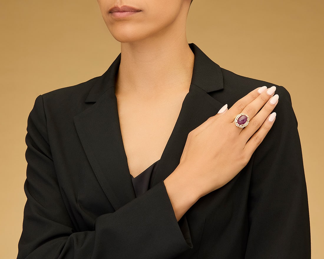 A 14K Gold, Ruby and Diamond Ring - 3