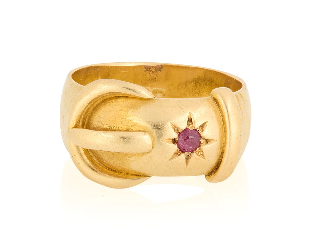 A 18K Gold and Ruby Ring (1 of 2)