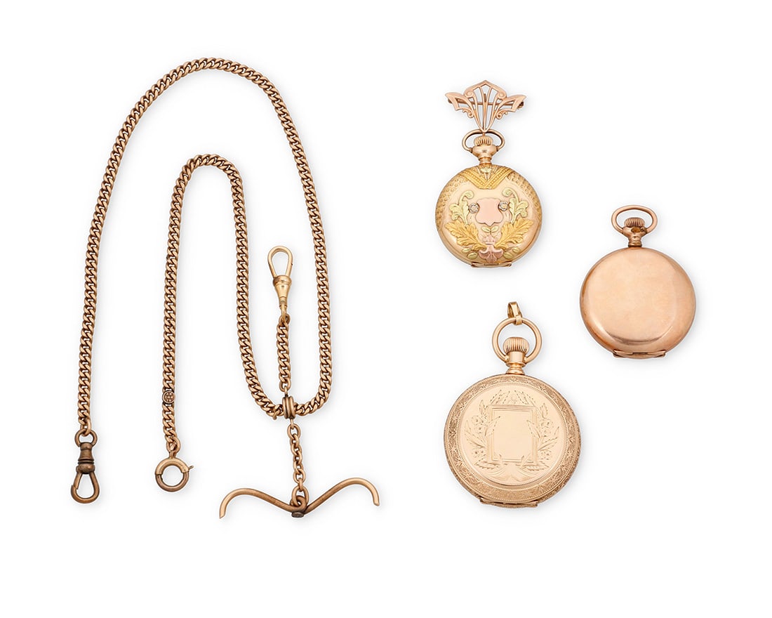 A Group of Gold Pocket watches (1 of 3)