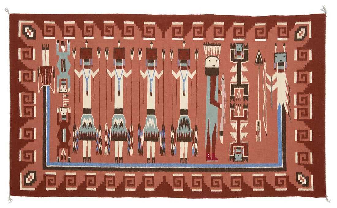 A Navajo Yei pictorial textile (1 of 3)