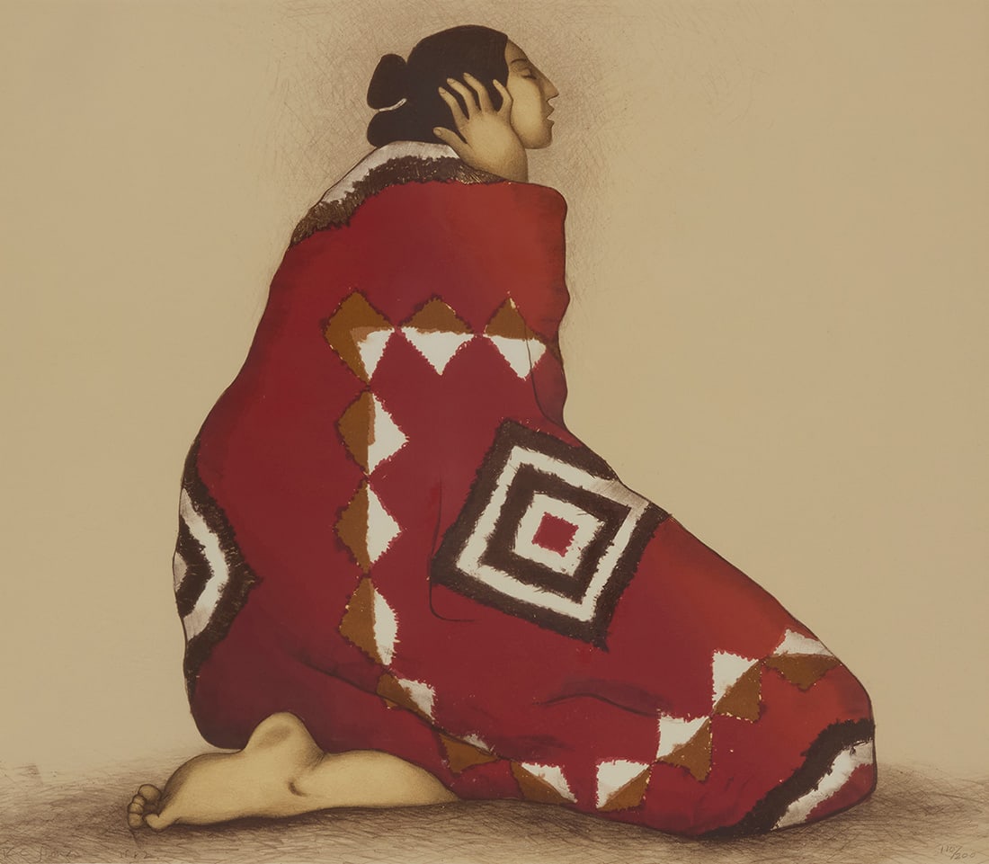 R.C. Gorman (1932-2005, Navajo/Dine) "Rio Grande," 1982 Lithograph in colors on paper Edition: (1 of 6)