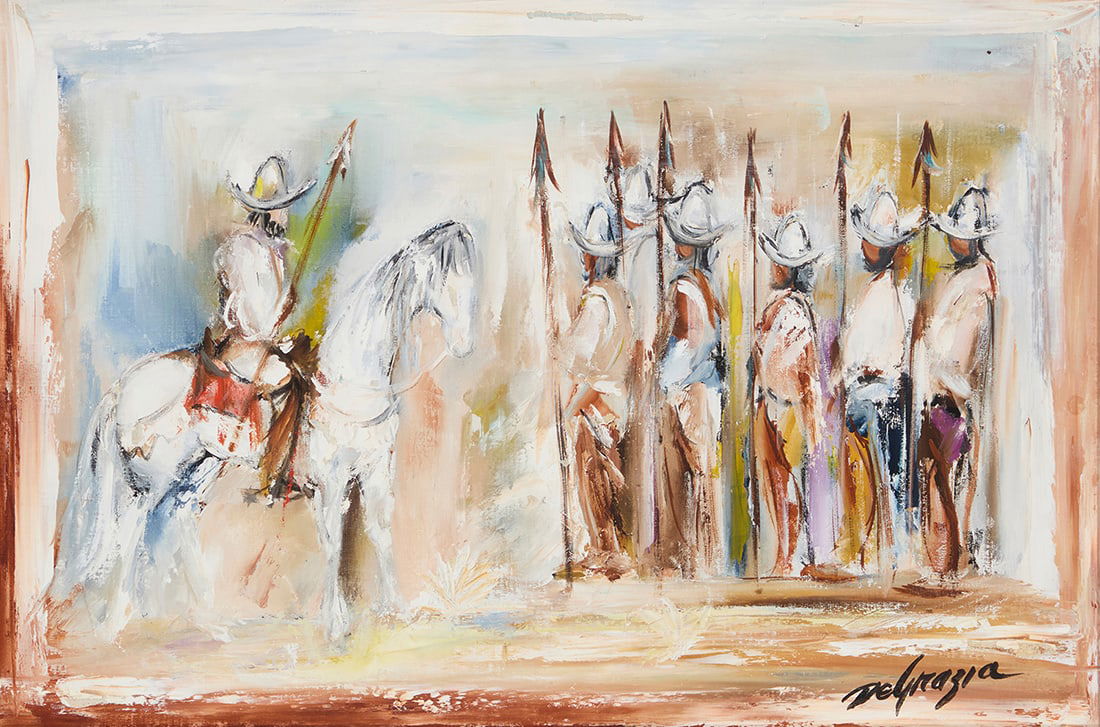 Ted DeGrazia (1909-1982), "Roster San Antonio Began 1722 (Chapter 1, Page 1)," 1961 (1 of 8)