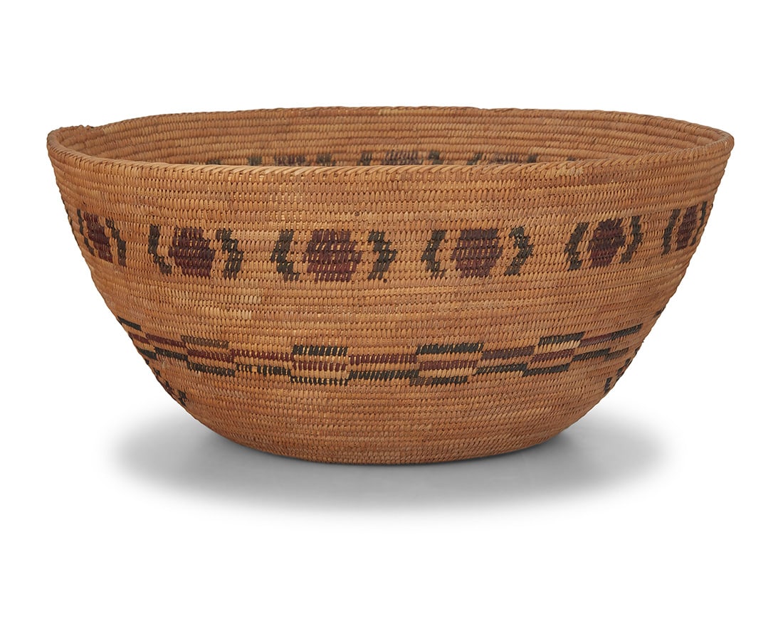 A large polychrome Yokuts basket - 2
