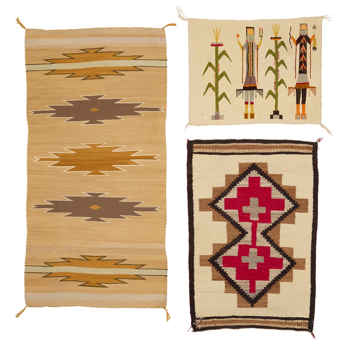A group of Southwest Navajo textiles Mid-20th century, Dine Three works comprising a Chinle style (1 of 5)