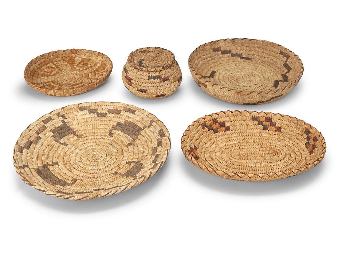 A group of Papago baskets Early/mid-20th century, Tohono O'odham; Southwest United States Five (1 of 5)