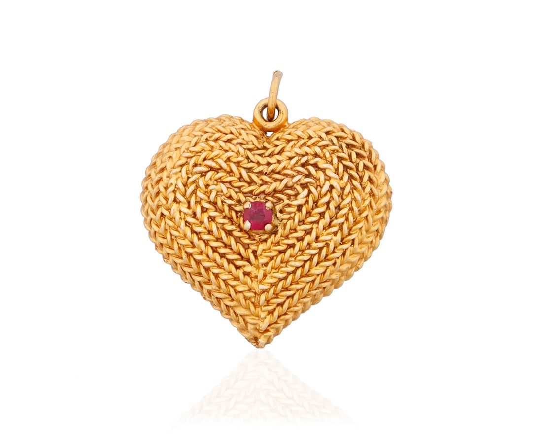 A 14K Gold and Ruby Pendant (1 of 2)