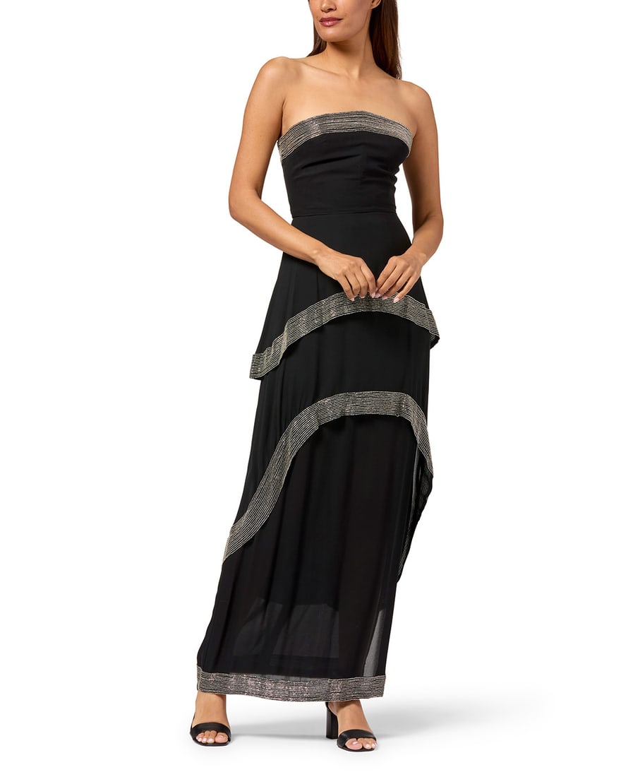 Chloe: A Black Silk Beaded Evening Gown (1 of 3)