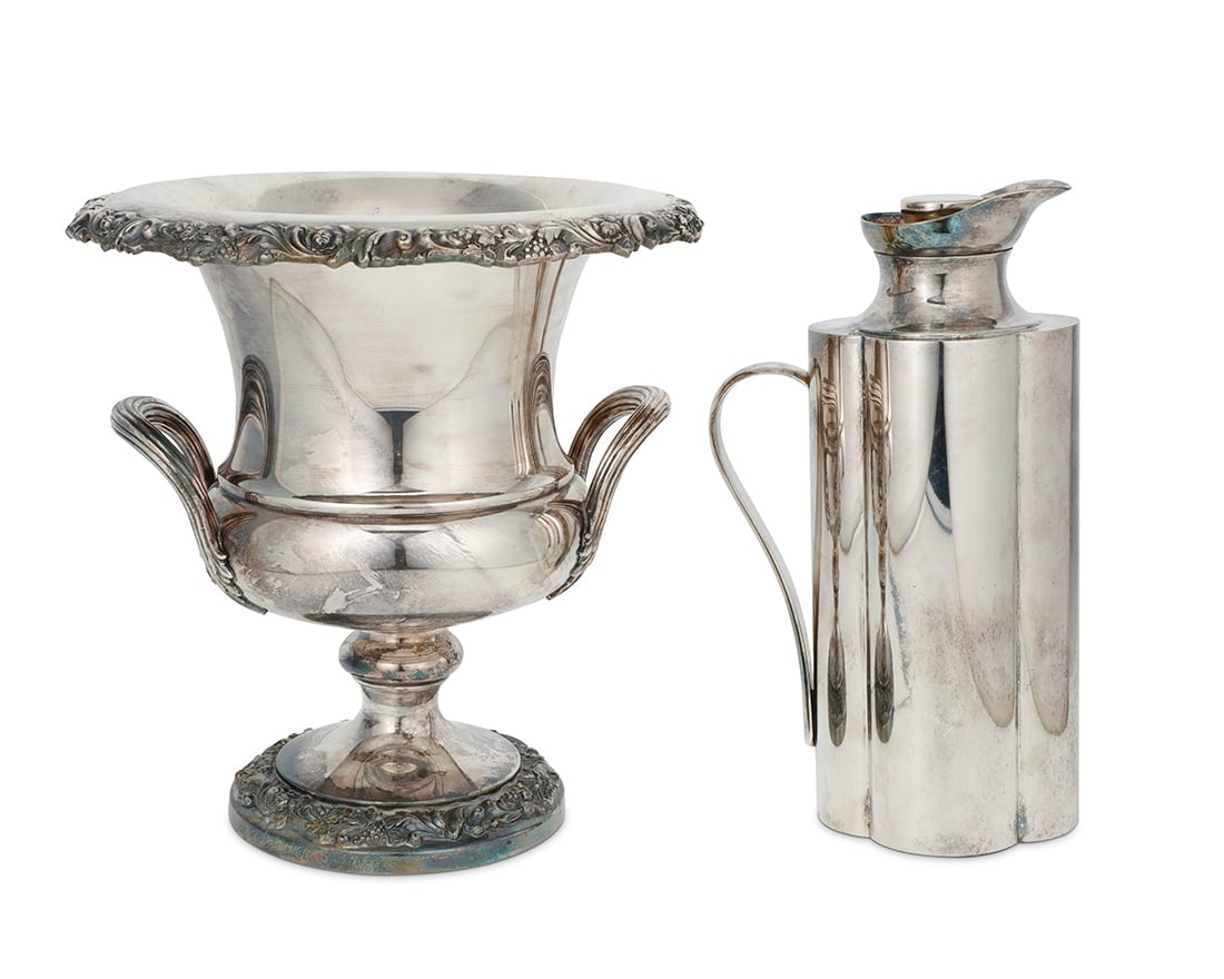 Four silver plated bar articles - 5