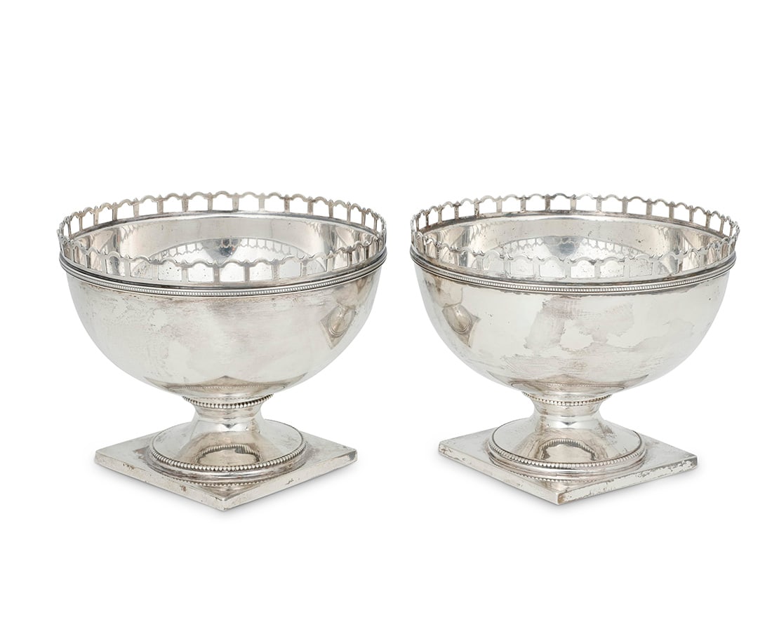 A pair of J. E. Caldwell sterling silver footed bowls (1 of 4)