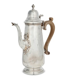 An Elizabeth II sterling silver coffee pot
