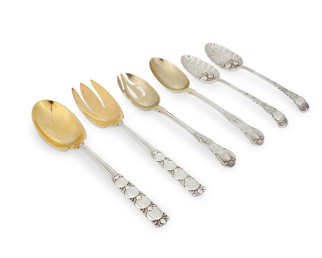 Three sterling silver serving sets (1 of 2)