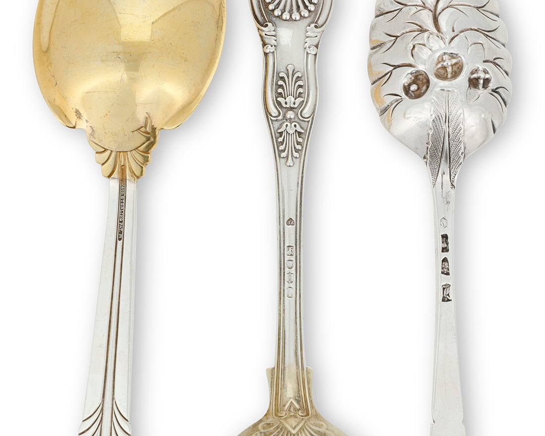 Three sterling silver serving sets - 2