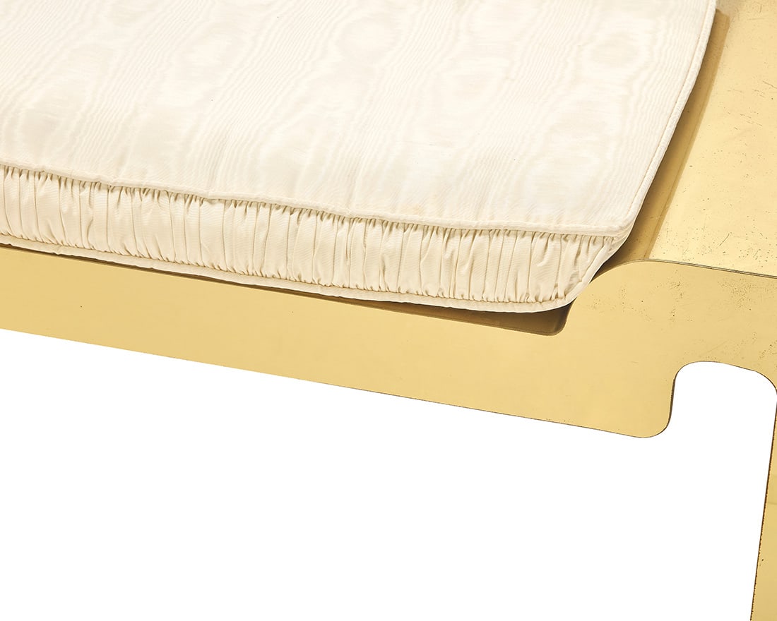 A Karl Springer style bench - 3