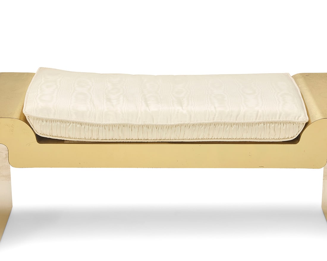 A Karl Springer style bench - 4