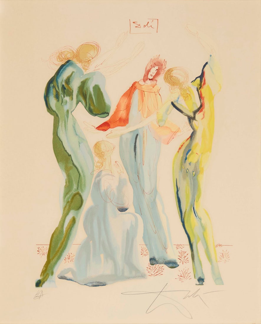 After Salvador Dali (1904-1989), "La Dance," circa 1964: After Salvador Dali(1904-1989)"La Dance," circa 1964Lithograph in colors on cream paperAn artist's proof [epreuve d'artiste] aside from the edition of unknown size and dateBears signature and inscribe