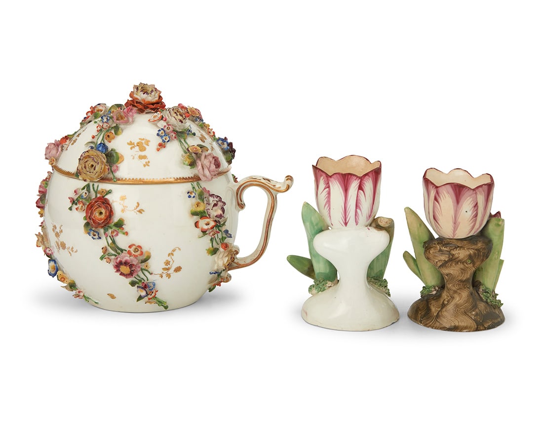 Three creamware articles - 2