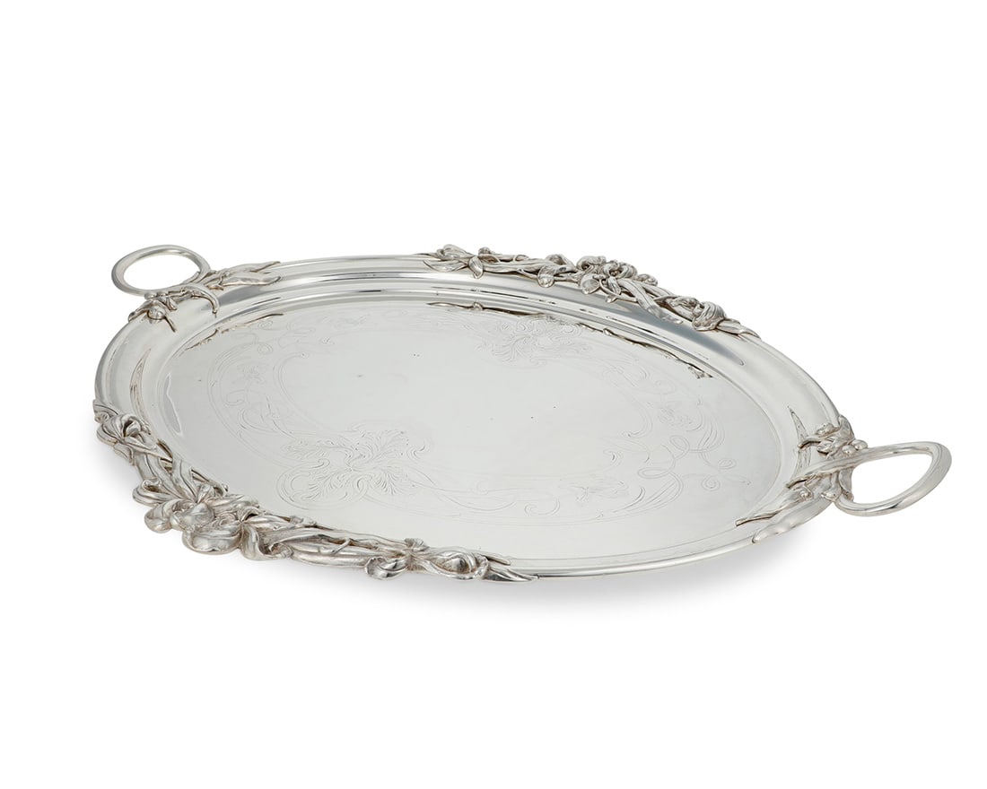 A WMF silver plated handled serving tray (1 of 4)