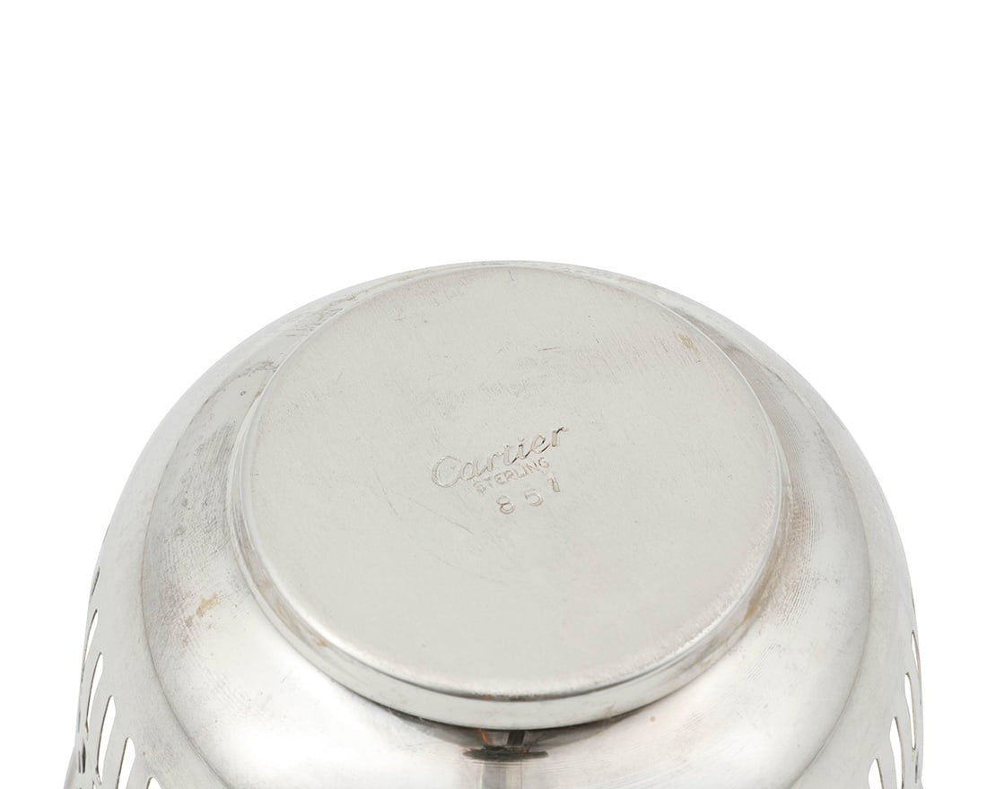 Three Cartier sterling silver table items - 5
