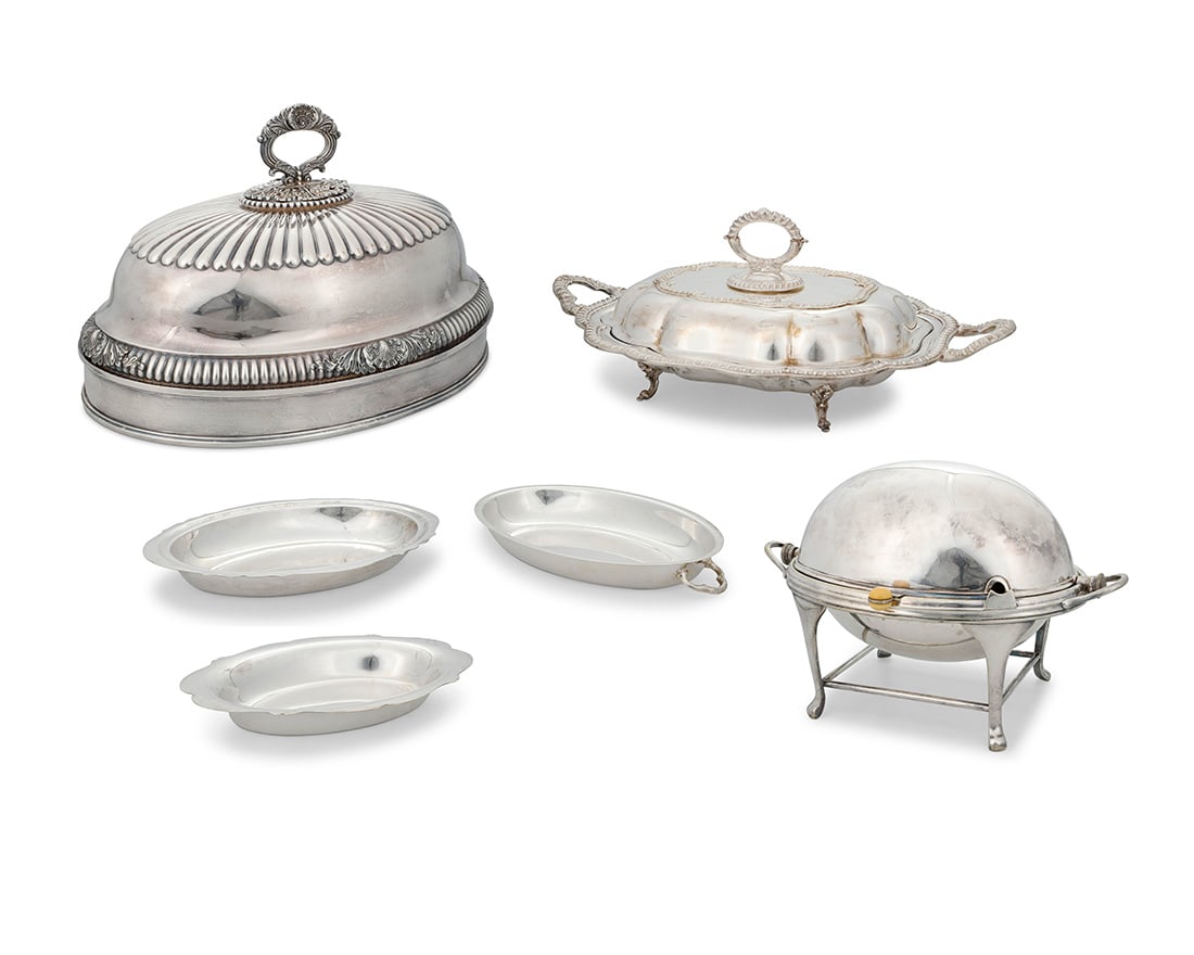 A group of sterling silver and silver plated serving articles (1 of 7)
