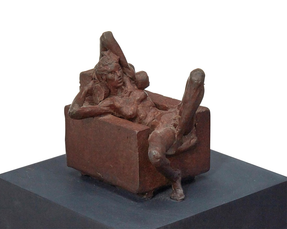 Robert Graham (1938-2008), "Eliza," 1996: Robert Graham (1938-2008) "Eliza," 1996 Patinated bronze on rotating composite base on wood plinth Number 36 from the edition of unknown size Initialed, titled, and dated in the casting: 8/96 / RG;