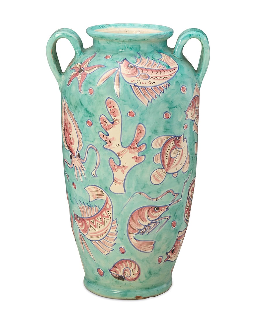 A Solimene Vietri glazed earthenware floor vase (1 of 6)