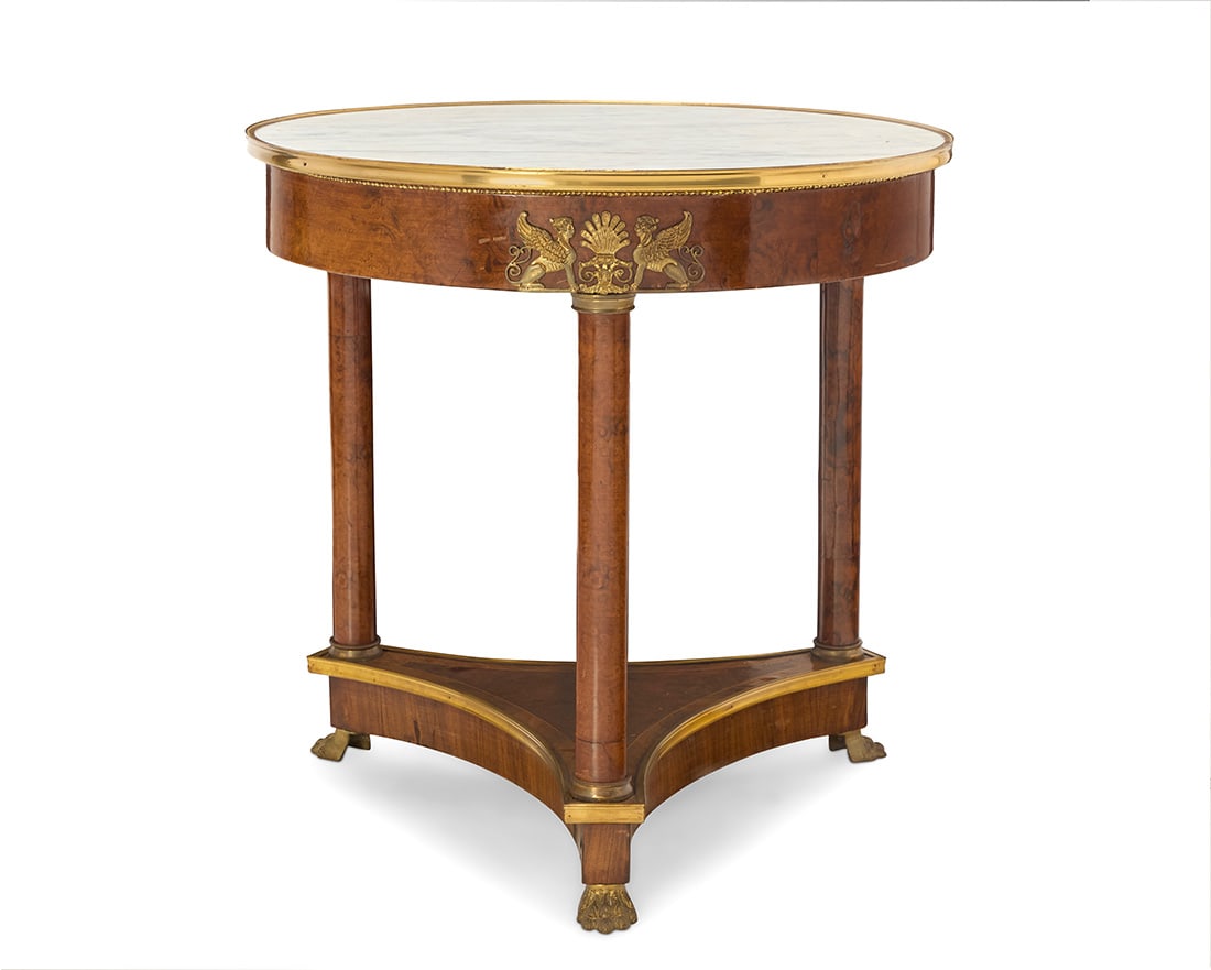 An Empire style gilt bronze mounted gueridon (1 of 7)