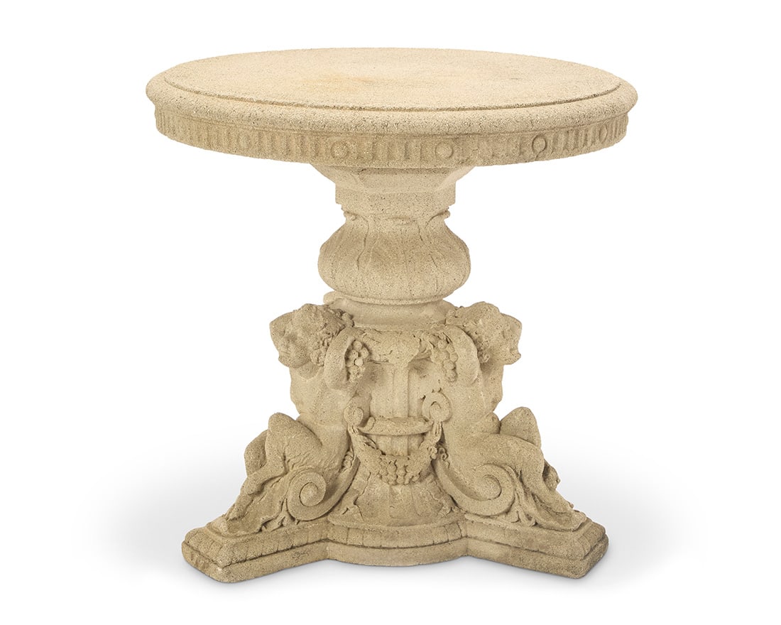 A Baroque style cast stone garden table (1 of 5)