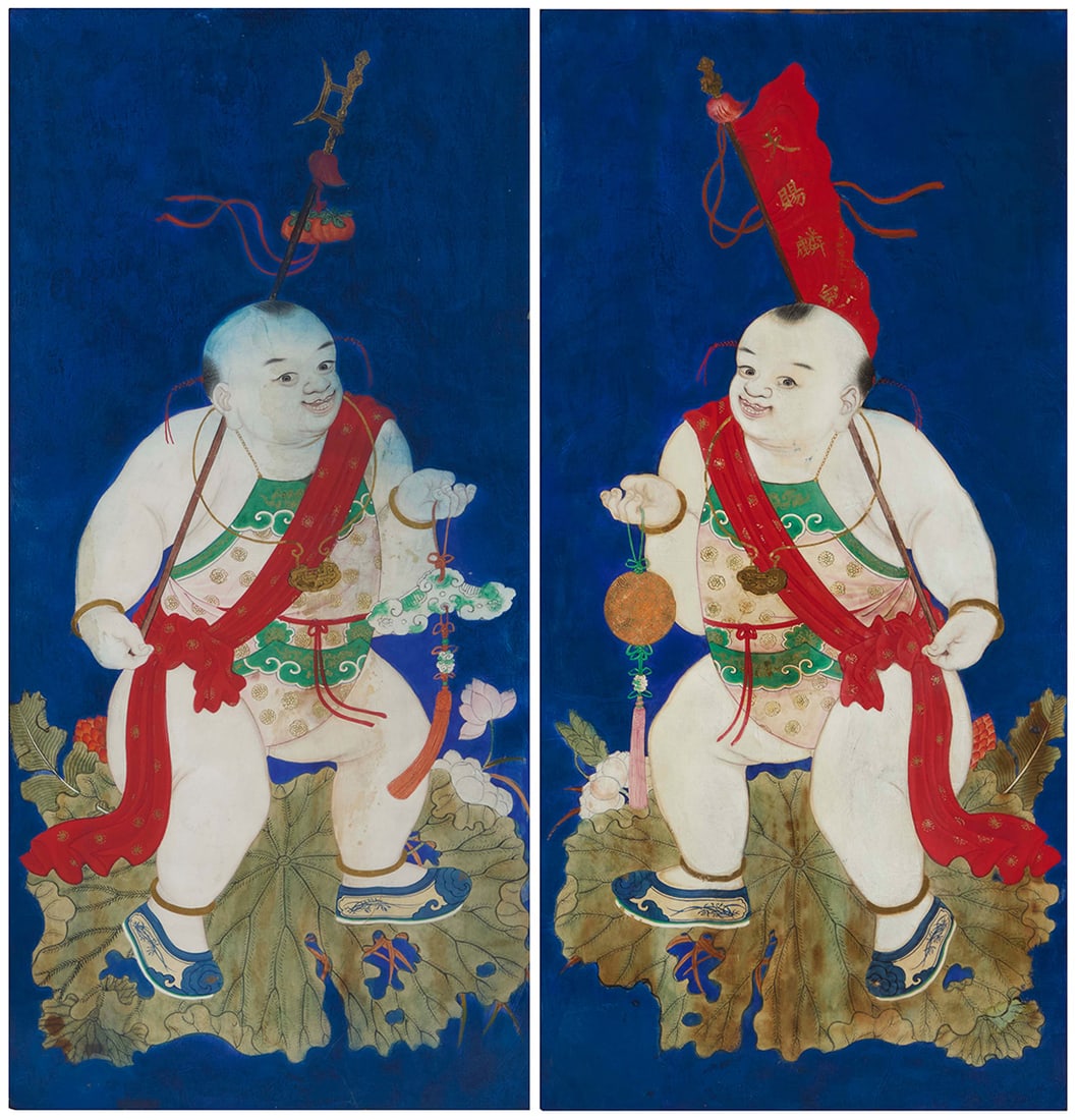 Two Late 19th/Early 20th Century Chinese School Paintings (1 of 8)