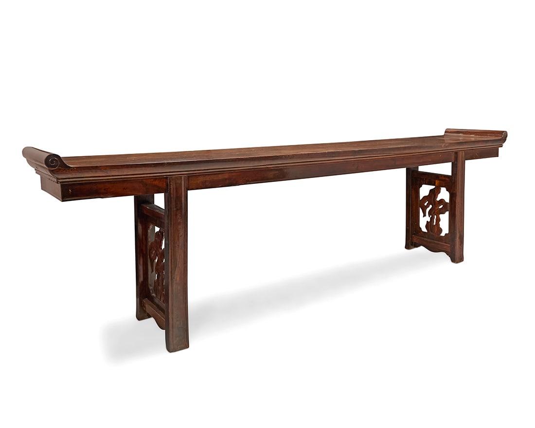 A large Chinese carved hardwood altar table (1 of 8)