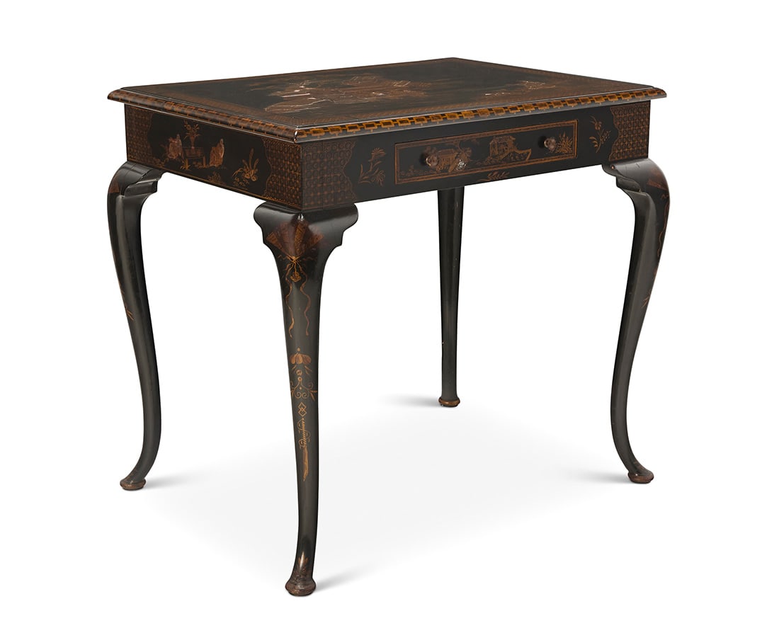 A Chinese Export ebonized wood writing table (1 of 9)