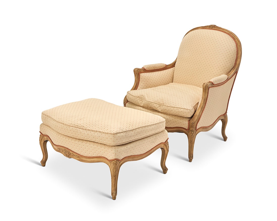 A Louis XV style upholstered duchesse brisee (1 of 8)