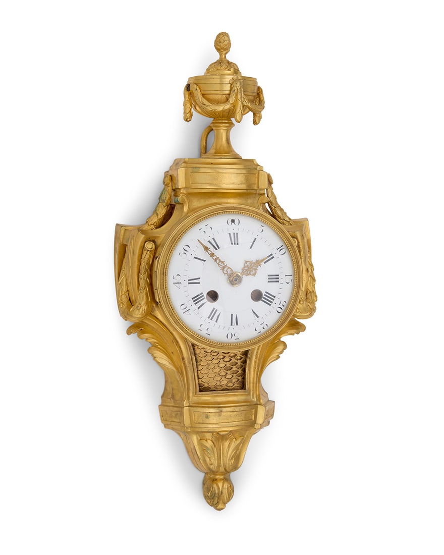 A Louis XVI style gilt bronze cartel clock (1 of 6)