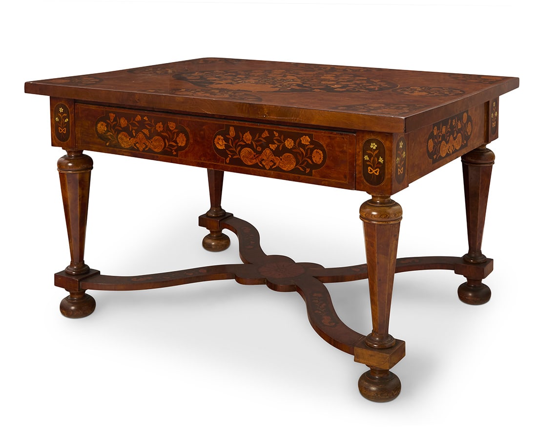 A Dutch marquetry center table (1 of 12)