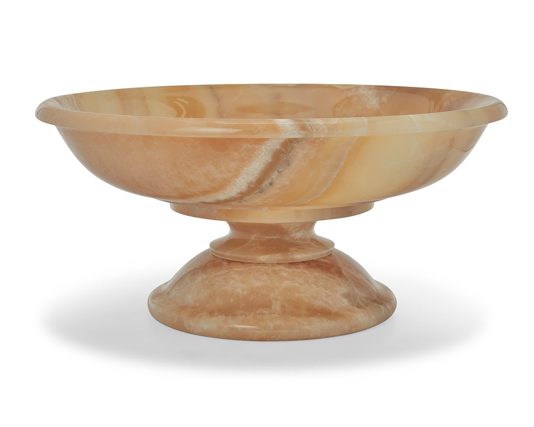 A large Contemporary onyx footed center bowl (1 of 2)
