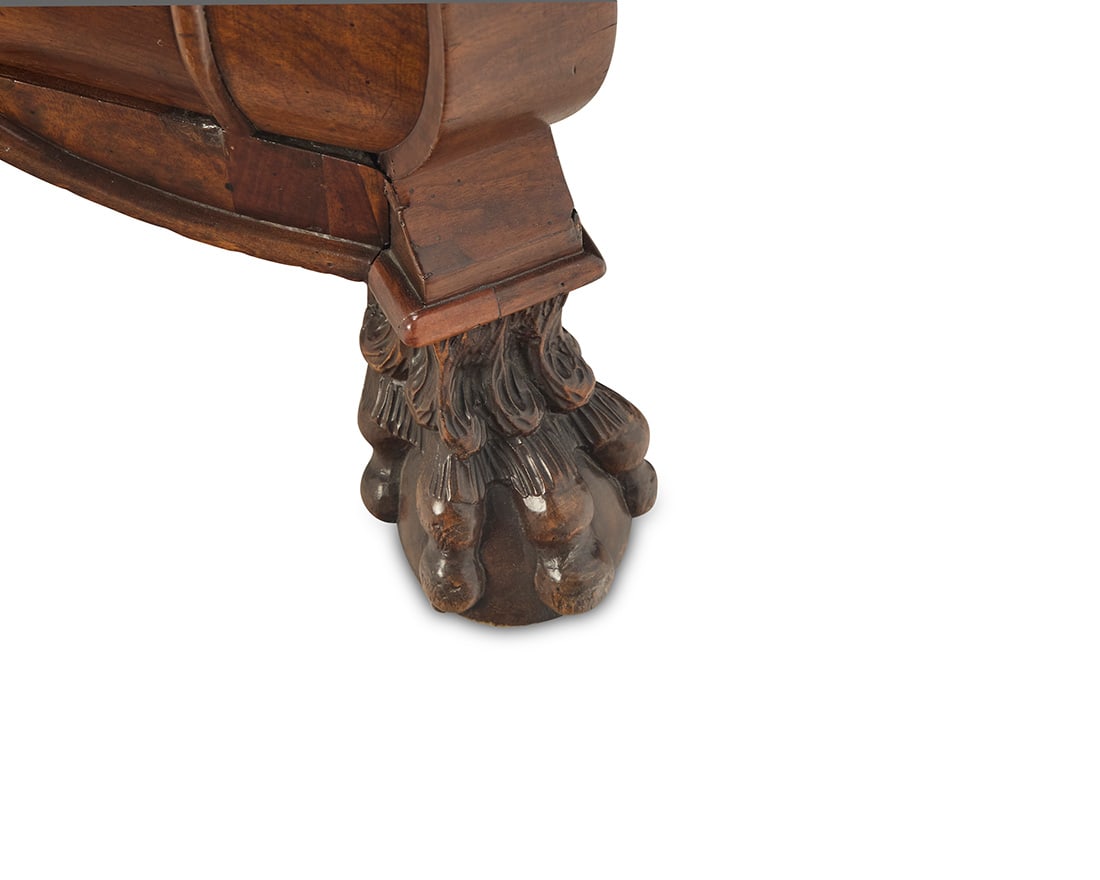 A Dutch walnut bombe commode - 3