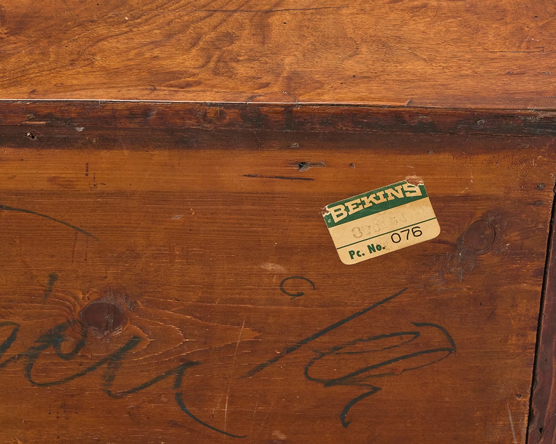 A Dutch walnut bombe commode - 9