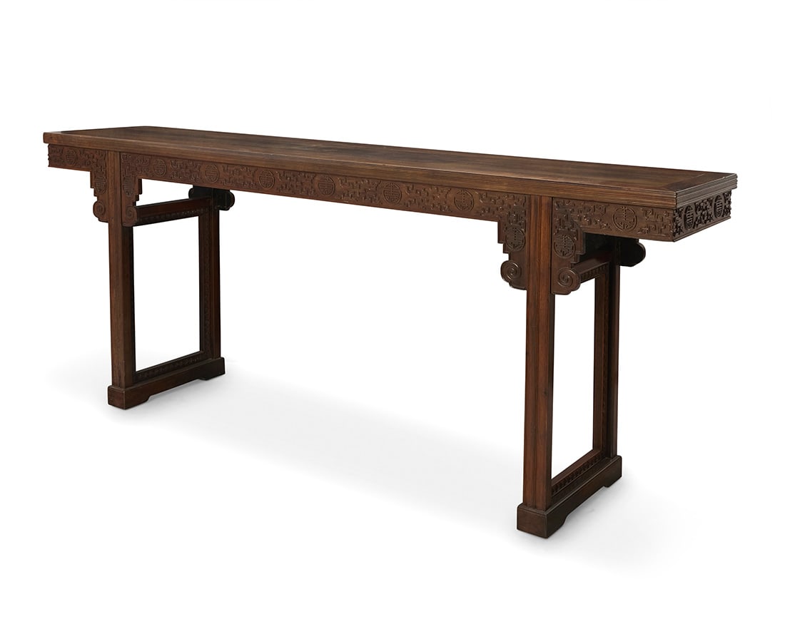 A Chinese carved hardwood altar table (1 of 7)