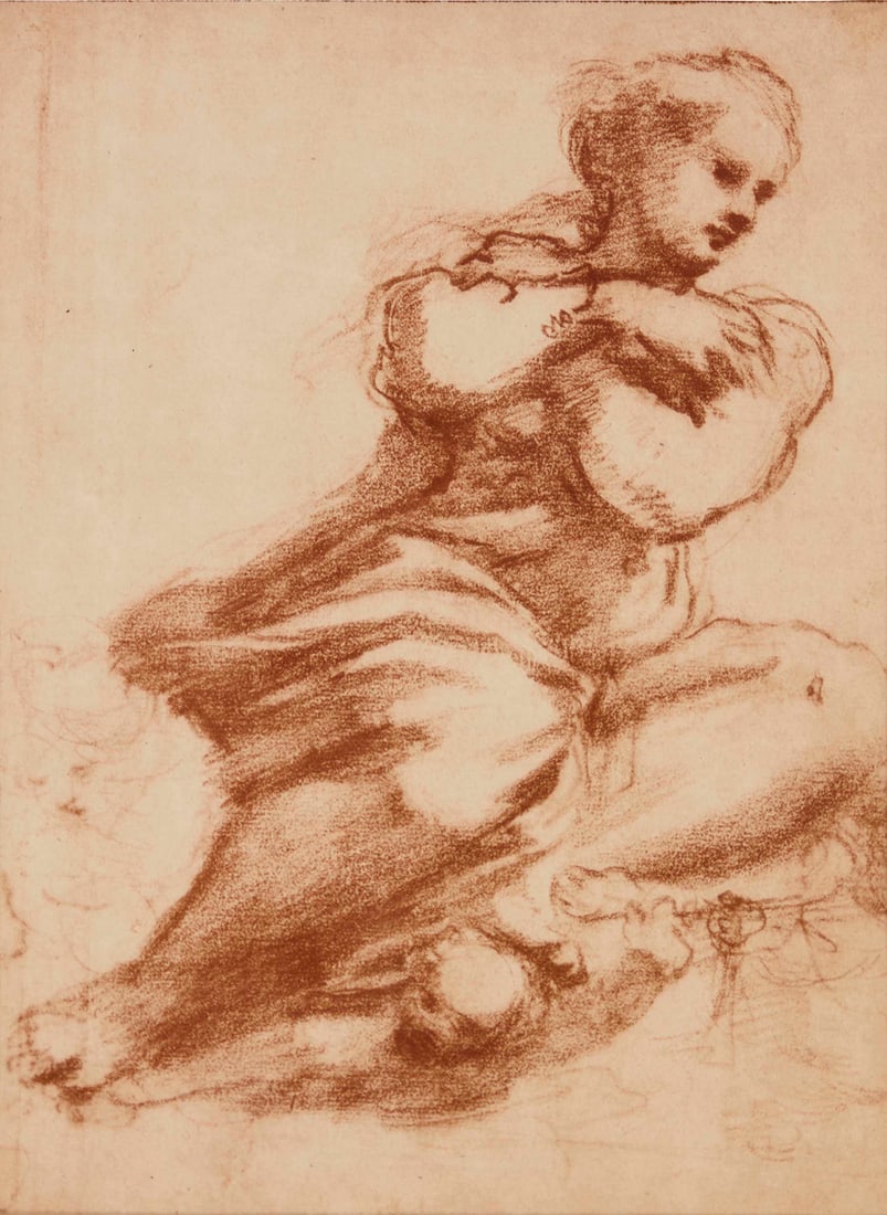 After Antonio Allegri da Correggio (1489-1534), Printed reproduction of "Vierge, tournee ver la (1 of 5)