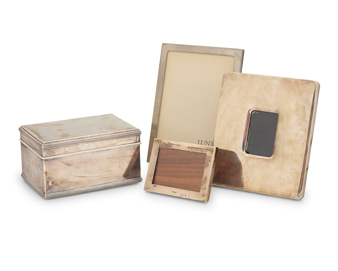 Two Tiffany sterling silver frames and a Dutch sterling silver box (1 of 10)