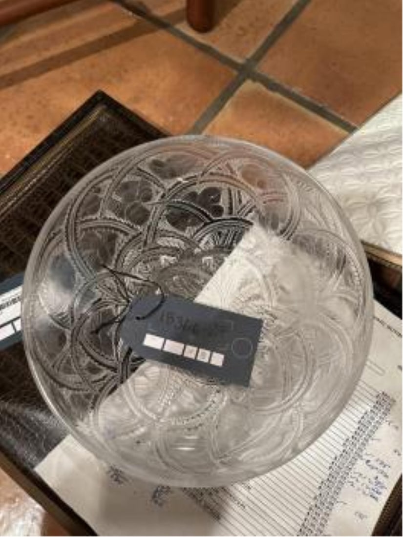 Five Lalique glass table items - 6