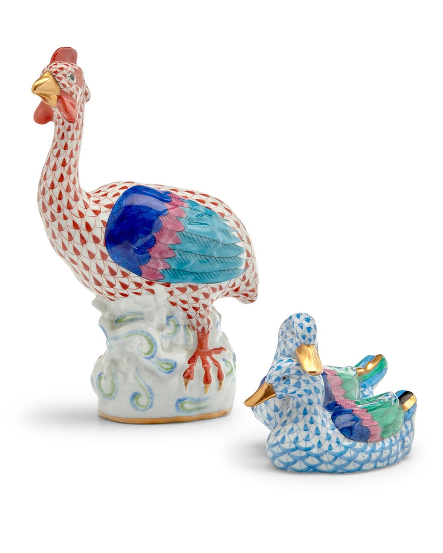 Two Herend porcelain bird groups (1 of 3)
