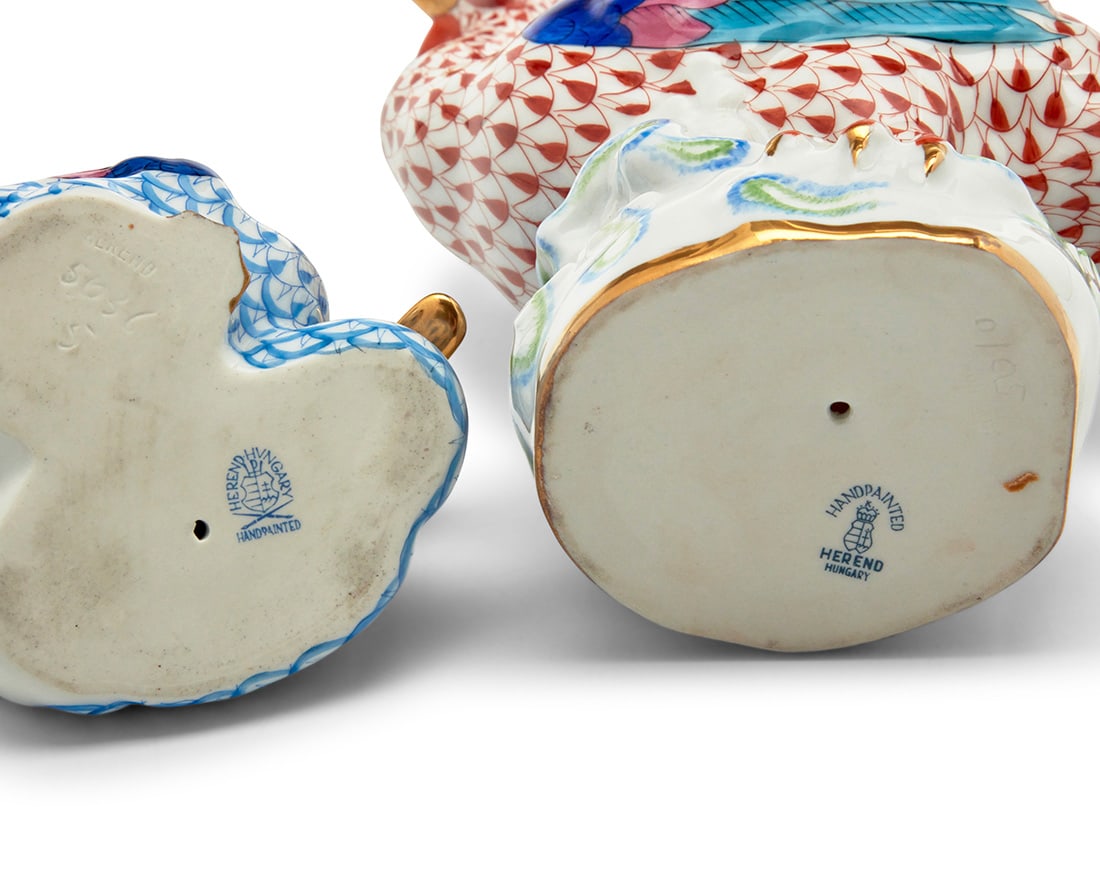 Two Herend porcelain bird groups - 3