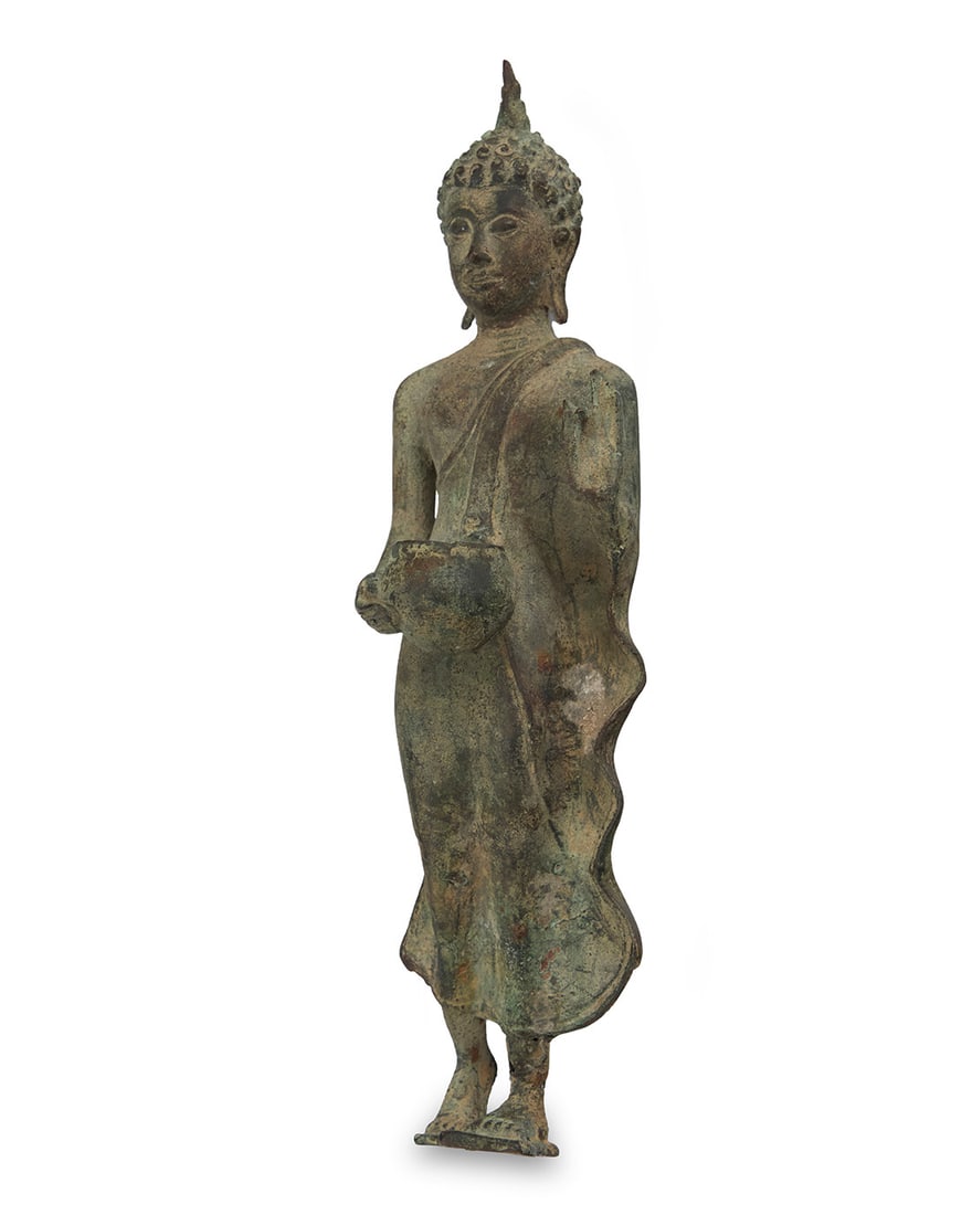 A Thai bronze standing Buddha - 3