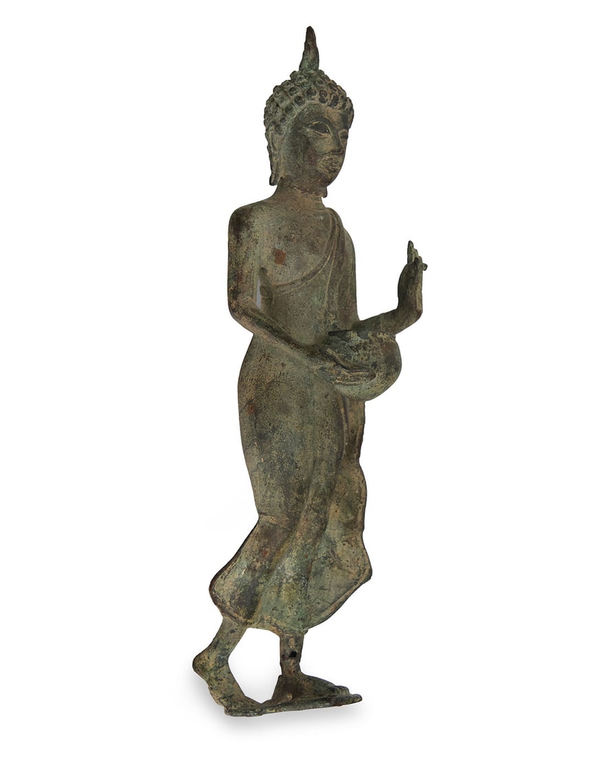 A Thai bronze standing Buddha - 4