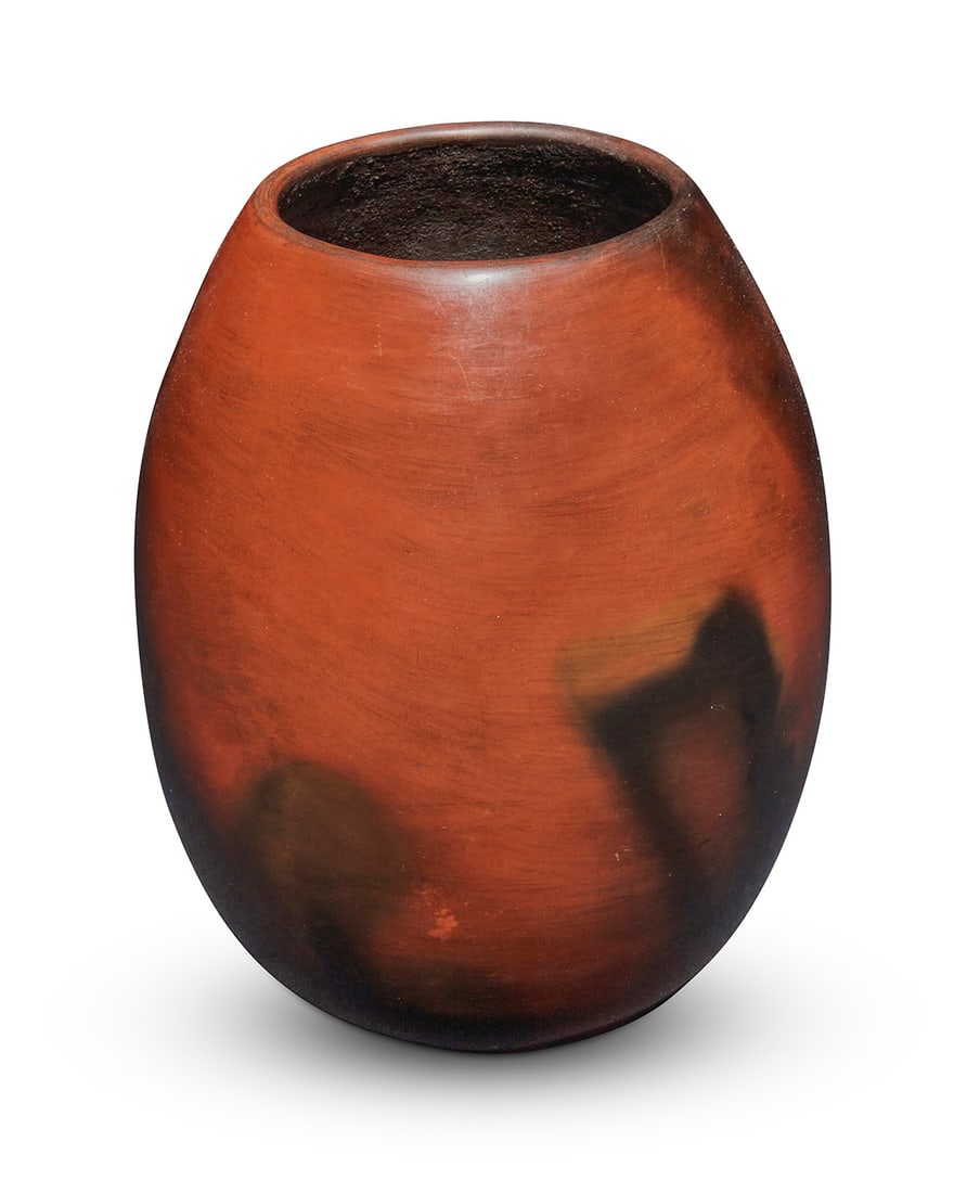 Two Navajo redware pottery jars - 2